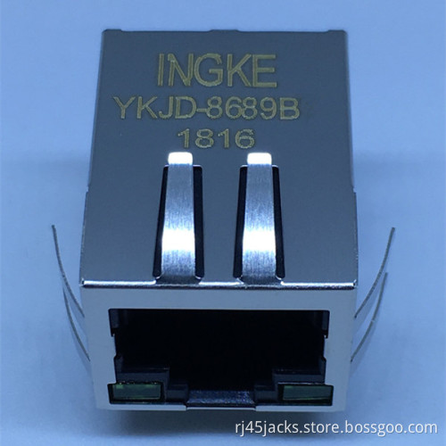 Ingke YKJD-8689B 100% cross 7499011222A Through Hole RJ45 Jacks With Magnetics